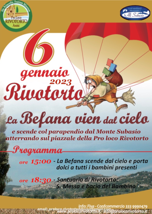 Locandina befana assisi