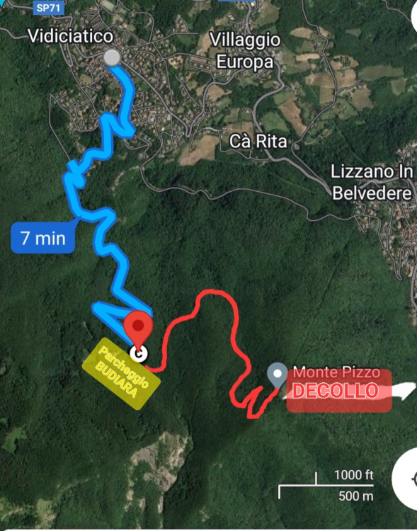 strada decollo monte Pizzo