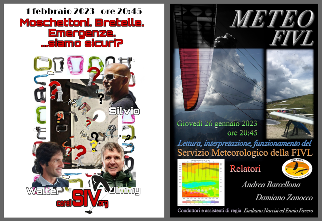 locandine serate meteo e materiali