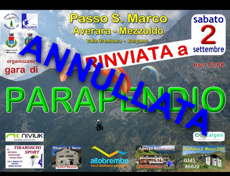 Annullo gara passo San Marco