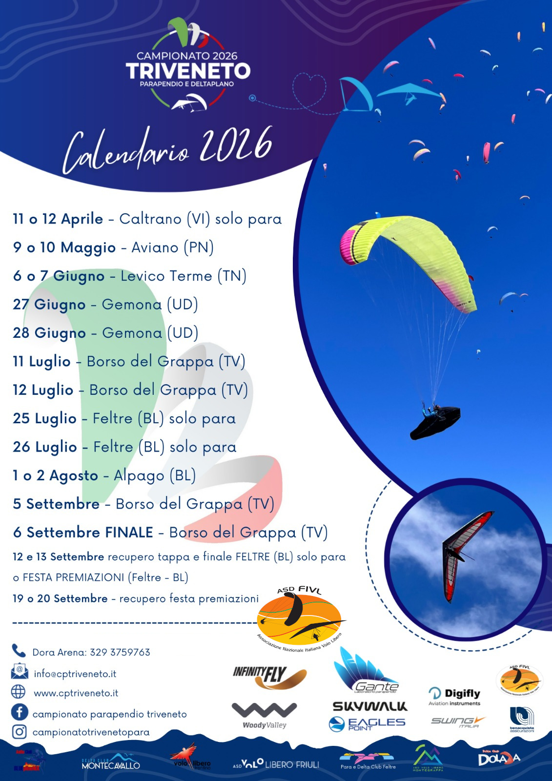 Calendario Triveneto 2026